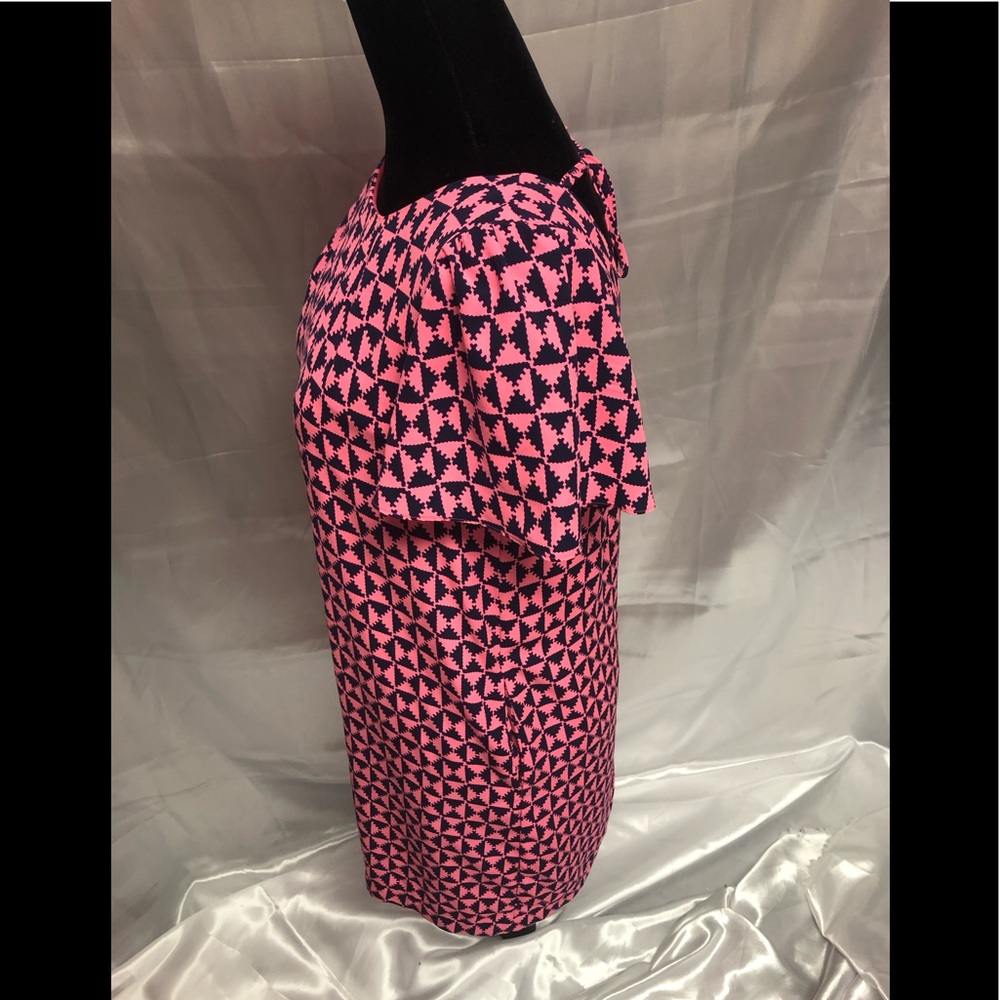 Pink summer dress with placket size small - Picture 2 of 6